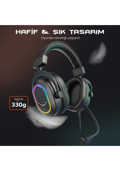 H6 Rgb 7.1 Ampligame Mikrofonlu Oyuncu Kulaklığı modelleri