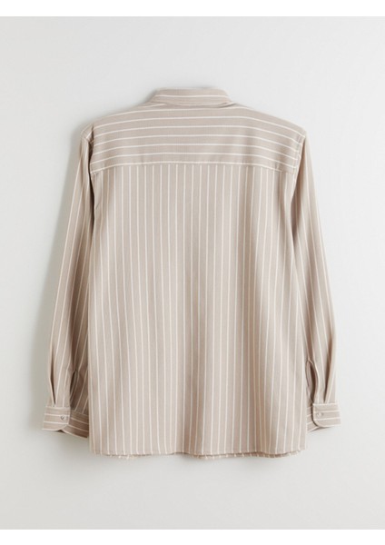 Yeni Sezon Slim Fit Uzun Kollu Çizgili Erkek Gömlek fiyatları