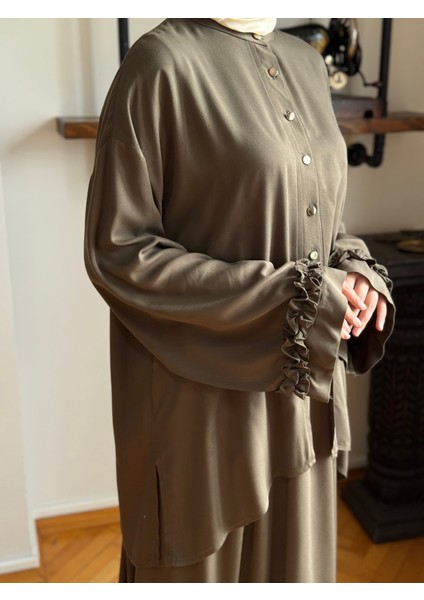 Haki Belmando Oversize Alt Üst Takım 5092