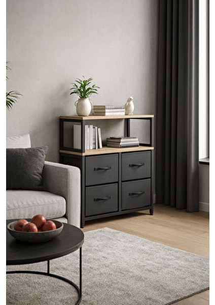 Çok Amaçlı Deri Çekmeceli Düzenleyici Raf Salon Çocuk Odası Organizer Kitaplık Çekmeceli Konsol indirimleri