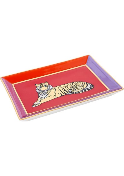 Safari Desenli Seramik Tepsi