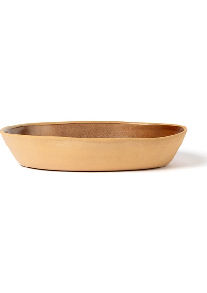Mocha Kahverengi Stoneware Büyük Boy Gondol Kase 28,5 cm
