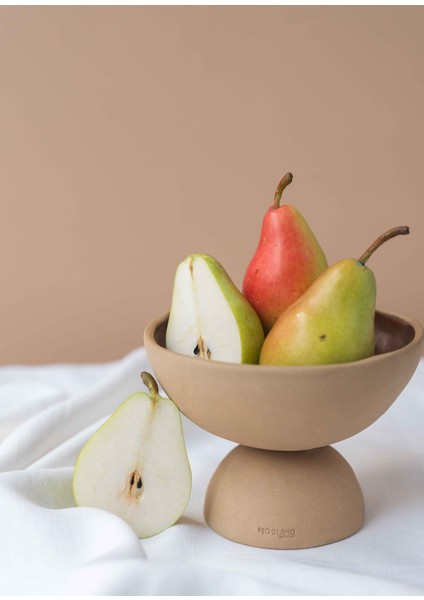 Mocha Stoneware Ayaklı Çukur Servis Kasesi 17 cm fiyatları
