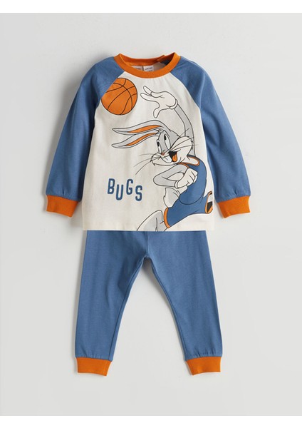 Yeni Sezon Bugs Bunny Baskılı Erkek Bebek Pijama Takım