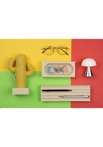 Kayigo Woody Krem Üçlü Ofis Seti - Sarı Cactus fiyatları