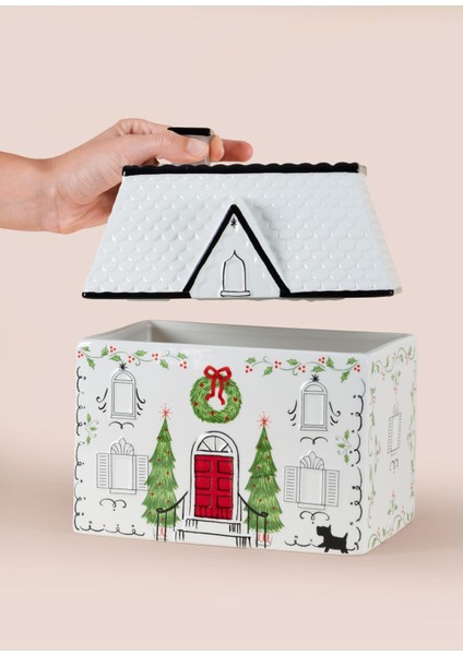 Yılbaşı Kurabiye Kavanozu 21X15X25 cm fiyatları