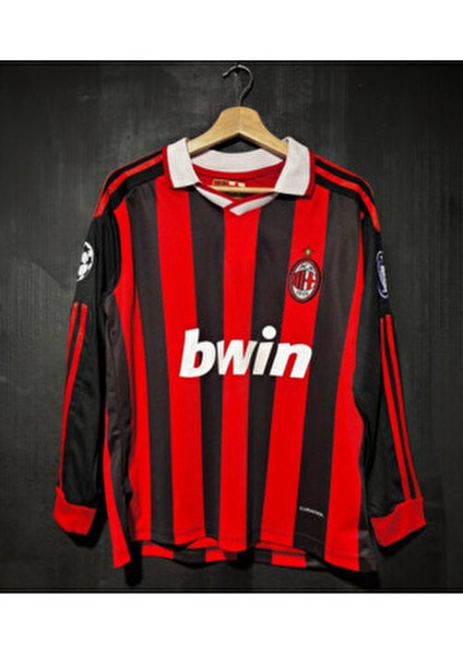 Milan 2006 Ronaldinho 10 Beyaz Yaka Kırmızı Siyah Uzun Kol Taraftar Forması fiyatları