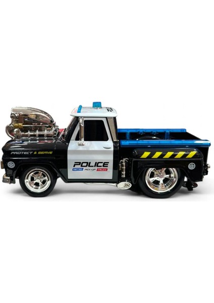Uzaktan Kumandalı Sesli Işıklı USB Şarjlı Kasalı Model Drift Kamyonet Polis Aracı modelleri