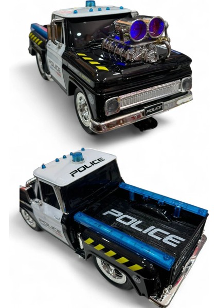 Uzaktan Kumandalı Sesli Işıklı USB Şarjlı Kasalı Model Drift Kamyonet Polis Aracı indirimleri