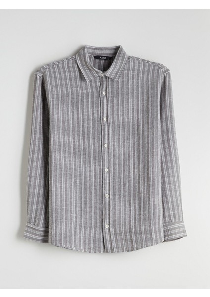 Yeni Sezon Regular Fit Çizgili Erkek Gömlek indirimleri