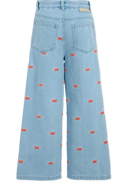 Figür Nakışlı Kız Çocuk Denim Pantolon fiyatları