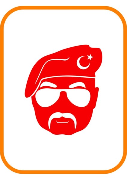 Pöh Özel Harekat Oto Sticker Motor Sticker 15X13 cm Kırmızı