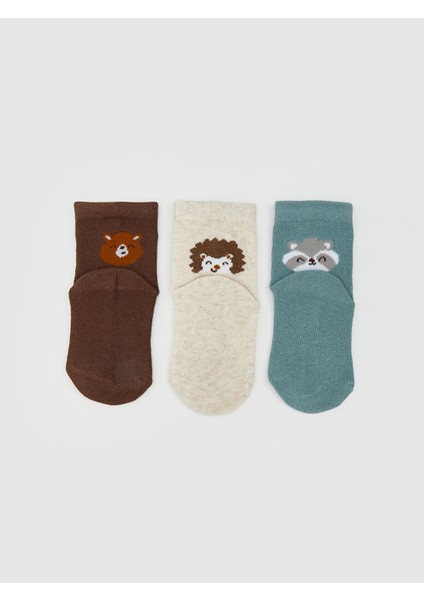 Yeni Sezon Baskılı Erkek Bebek Soket Çorap 5'li modelleri