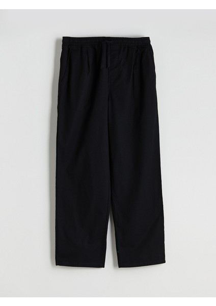 Yeni Sezon Beli Lastikli Keten Karışımlı Genç Erkek Pantolon indirimleri