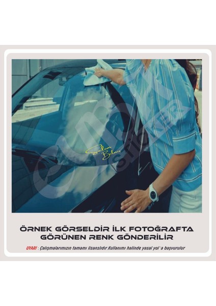 Size Özel Isim Imzası 1 Adet 20X9 cm Ön Cam Yazı Ad Soyad Imza Etiket- Oto Sticker -Mesaj Atıınız- fiyatları