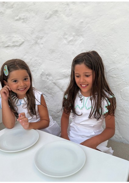 Earth Iı Apron Nakışlı Kız Çocuk Önlük Elbise modelleri