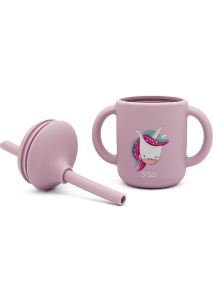 Unicorn Desenli Silikon Çocuk Pipetli Suluk 120 ml fiyatları