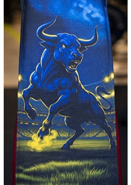 Pamuklu Yeni Nesil Fitness Spor Havlusu - Dijital Baskılı - Hızlı Kuruyan Mikrofiber | Boğa