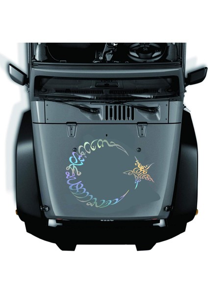 Kelime-I Tevhid - Ay Yıldız - Türk Bayrağı - Araba Oto Motosiklet Karavan Sticker 00168 modelleri