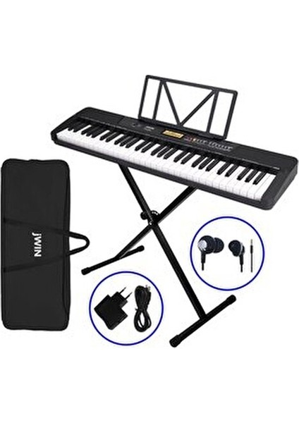 JTK-3500 61 Tuş Hassasiyetli 5 Oktav Org Seti - Siyah