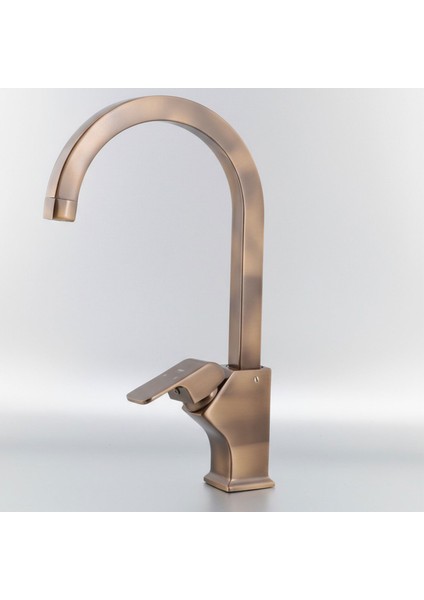 Premium Şık Bronz Özel Uzun Kuğu Evye Bataryası Yüksek Modern Tasarım Mutfak Lavabo Musluğu indirimleri