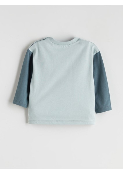 Yeni Sezon Bisiklet Yaka Erkek Bebek Tişört ve Pantolon 2'li modelleri