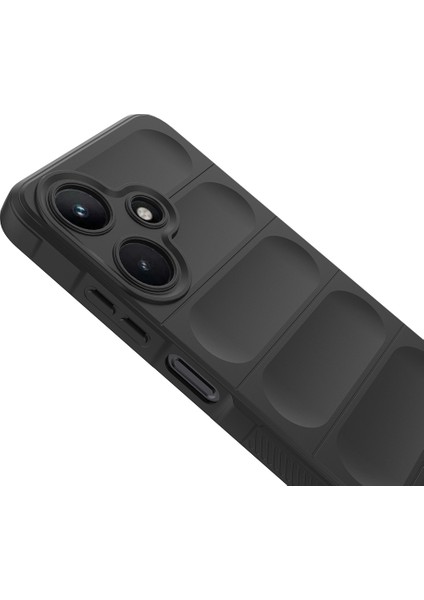 Infinix Hot 30I Kılıf Esnek Tpu Oyuklu Arka Yüzey Tasarımlı N7TH Etnik Silikon Kapak - Lacivert modelleri