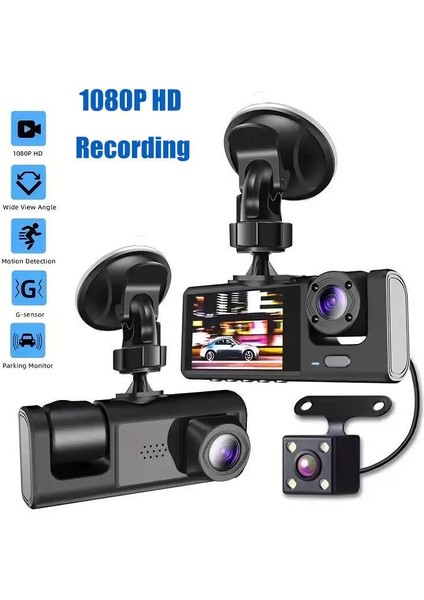 Araç Araba Kamerasi Black Box Traffic Recorder 3 Kameralı fırsatları