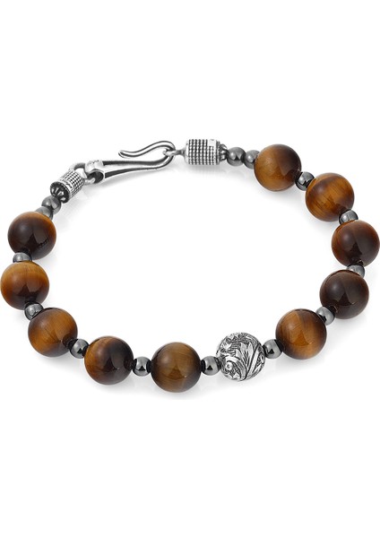 Engraved Erkek Gümüş Bileklik