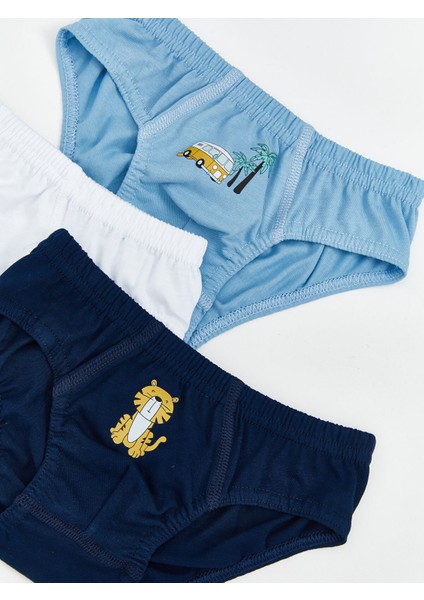 Yeni Sezon Beli Lastikli Baskılı Erkek Çocuk Külot 3'lü fiyatları