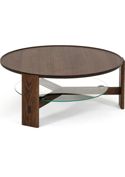 Vasso Camlı Koyu Meşe Orta Sehpa fiyatları