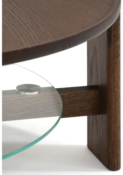 Vasso Camlı Koyu Meşe Orta Sehpa modelleri