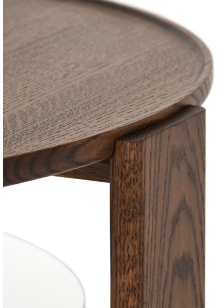 Vasso Camlı Koyu Meşe Orta Sehpa fırsatları