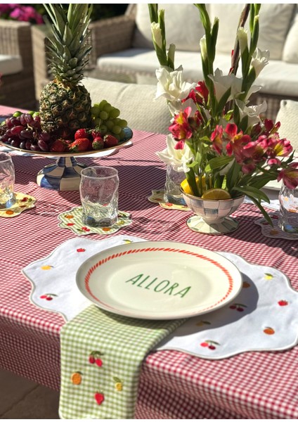 Fruit Desenli Keten 4'lü Servis Peçetesi Seti indirimleri