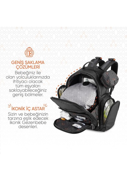 Siyah Çok Fonksiyonlu Anne Baba ve Bebek Bakım Sırt Çantası fiyatları