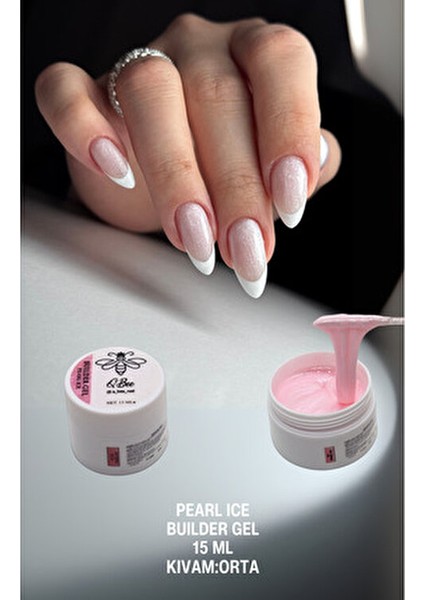 15ML Protez Tırnak Jeli Builder Gel Simli-Glitter Pearl Ice