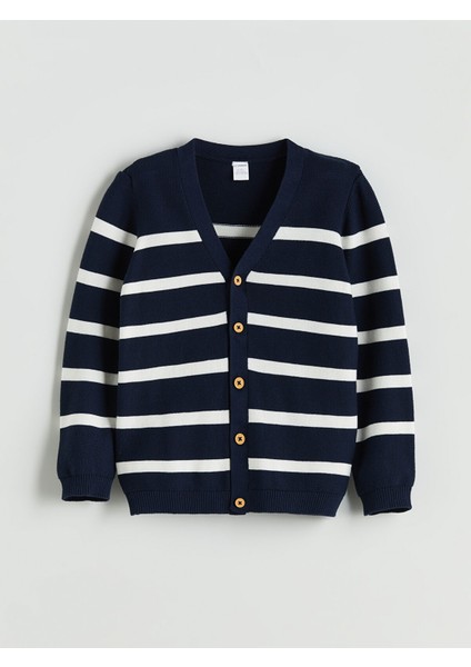 Yeni Sezon V Yaka Çizgili Erkek Çocuk Triko Hırka fiyatları