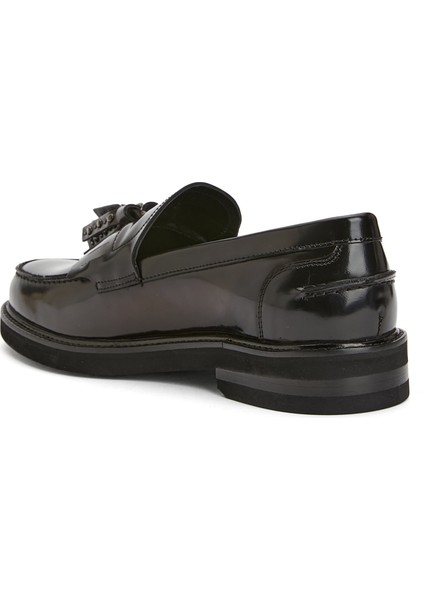 Bordo Püsküllü Kadın Deri Loafer modelleri