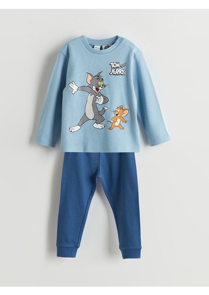 Yeni Sezon Tom & Jerry Baskılı Erkek Bebek Pijama Takımı