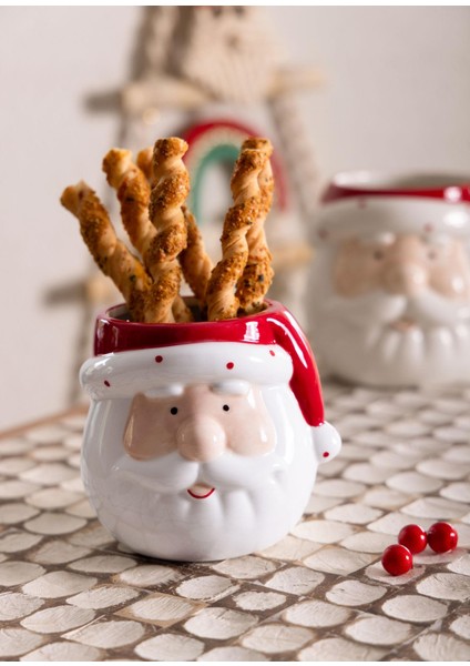 Yılbaşı Kurabiye Kavanozu Kase 12X11X11 cm modelleri