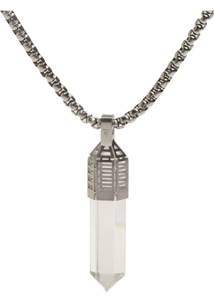 Dopamin Kuvars Taşlı Erkek Çelik Kolye fiyatları