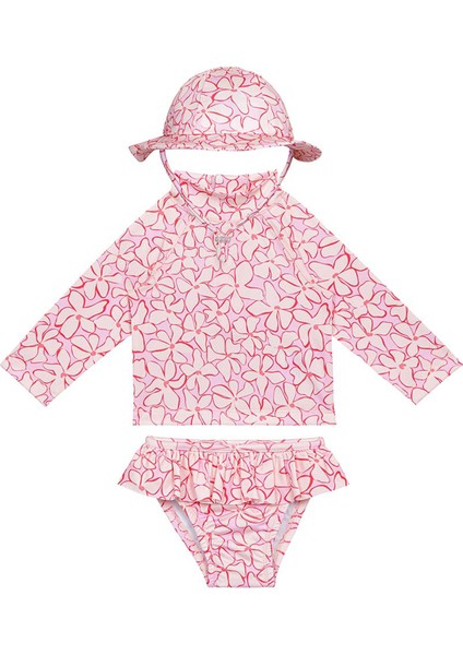 Lilac Blossom Uv Korumalı Kız Bebek Mayo Seti