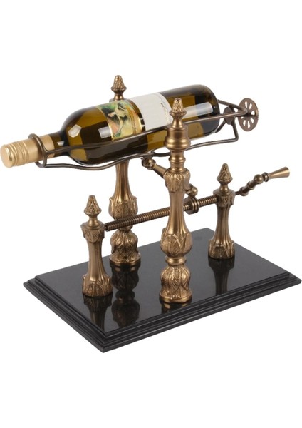 Mermer Tabanlı Bronz Şişe Standı 40 x 22 cm fiyatları