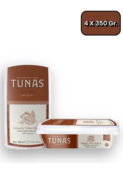 4 Adet Pet Kakaolu Tahin HELVASI(4X350=1400 Gr)