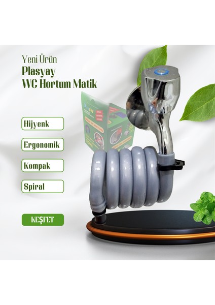 Spiral Wc Hortum Matik 97-100 cm Gri