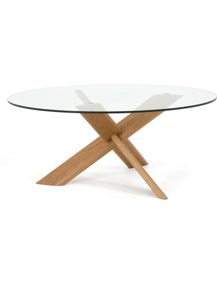 Baylor Natürel Meşe Cam Kahve Masası fiyatları