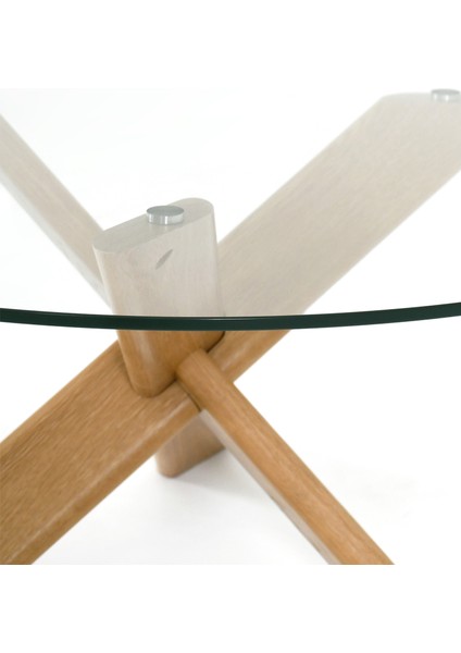 Baylor Natürel Meşe Cam Kahve Masası fırsatları