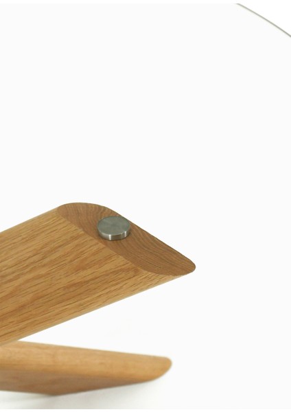 Baylor Natürel Meşe Cam Kahve Masası