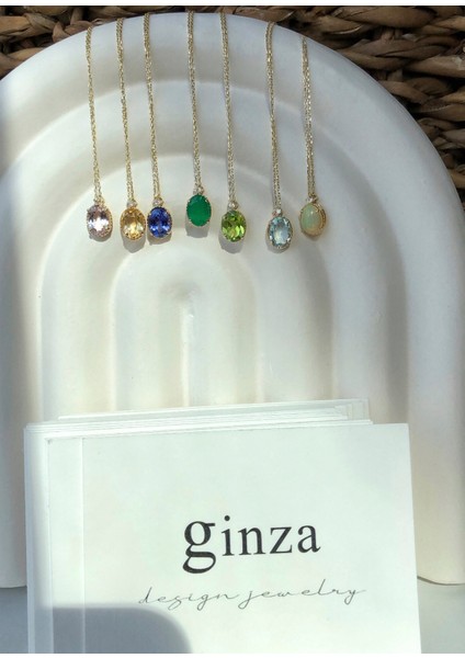 Biggee Tanzanite Pırlanta Taşlı 14 Ayar Altın Kadın Kolye modelleri