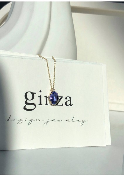 Biggee Tanzanite Pırlanta Taşlı 14 Ayar Altın Kadın Kolye fırsatları